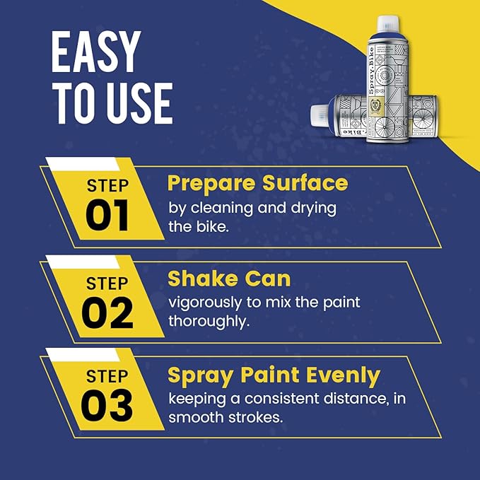 Spray.Bike Spray Paint | Designed Mainly for Bicycles | Multi-Use Acrylic Spray Paint for Metal, Plastic | High Coverage Bike Paint, 400ml