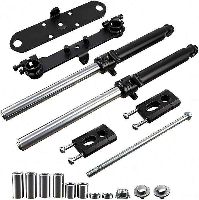 Mini Bike Front Fork Suspension & 7/8" Handlebar Riser Kit fit for Coleman CT100U for Monster Mega Moto MMB80 MMB105 80cc 105cc Motovox MBX10 MBX11 for Baja DB30 GMB100 TrailMaster Storm 200