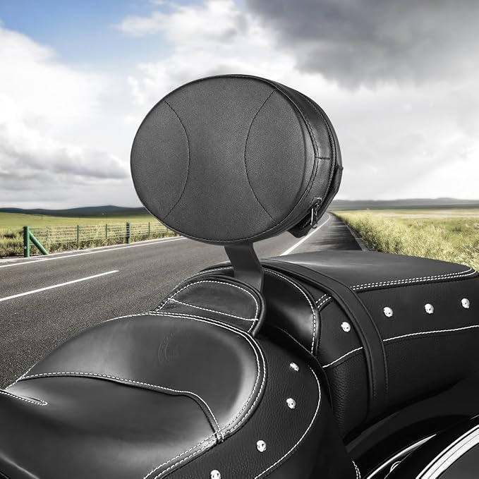 AUFER Front Driver Rider Plug-In Backrest Sissy Bar With Back Rest Pad Mounting Kit Compatible With For Chief Chieftain Classic Roadmaster Springfield 2014-2025 (Detachable,Adjustable)