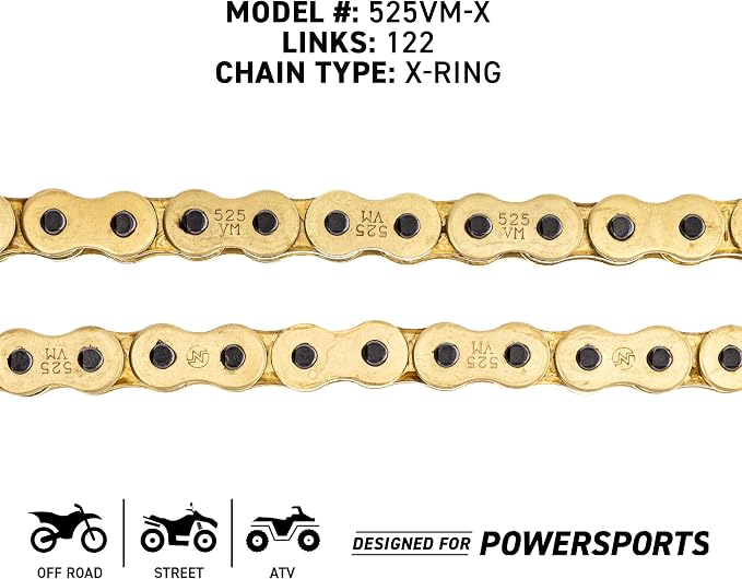 NICHE Drive Sprocket Chain Combo for Honda VT750C VT750CD VT750C2 Front 17 Rear 41 Tooth 525VM-X X-Ring 122 Links