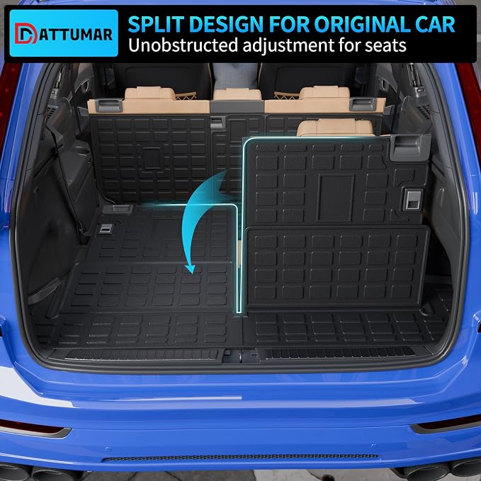 Cargo Mat Compatible with 2010-2024 Toyota 4 Runner 7 Seat Cargo Liner Trunk Mat TPE Back Seat Cover Protector 2023 4Runner Accessories (Fit 7 seat,Trunk Mat+2nd & 3rd Row Backrest Mats)