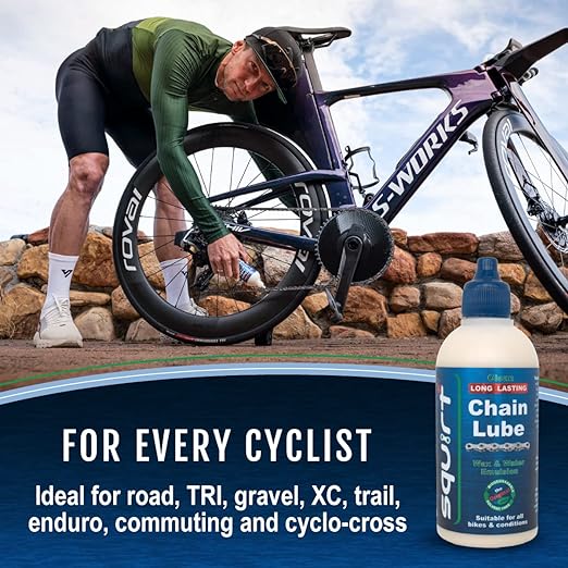 Squirt Chain Lube for Bikes (0.5 Oz, 6 Pack) – Long-Lasting Lubricant for All Bike Chains – All-Weather Dry Bike Chain Lube to Reduce Noise & Chainsuck – Bicycle Tools & Maintenance Aid