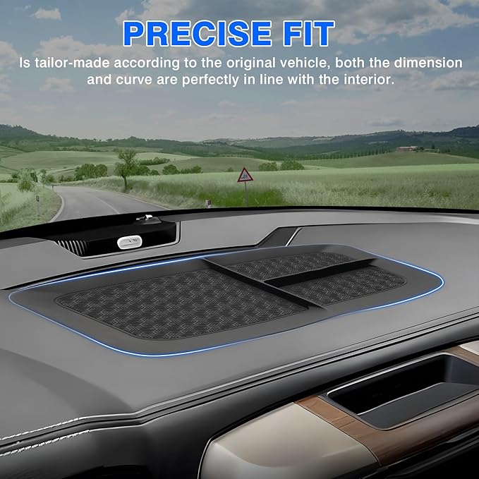 Autorder Dashboard Mat for 2011-2018 Dodge Ram 1500 2500 3500 Accessories Anti-Slip Mat Silicone Dash Mat for Ram Dash Liner Pad