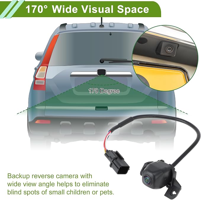 Car Park Assist Camera Rear View Backup Reverse Camera for Hyundai Santa Fe 2021-2023 No.99240-S1500/99240S1500/99240-S1510/99240S1510