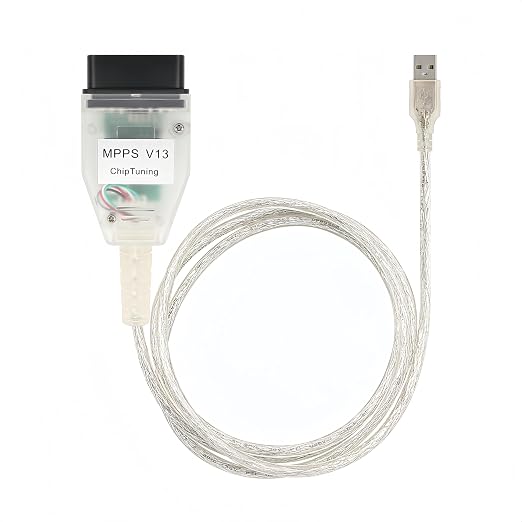 V13MPPS Programming Cable Compatible for ECU EDC15 EDC16 EDC17 MED9.X ME7.X and Siemens PPD1/X, OBD2 ECU Chip Tuning Tool. Driver/APP Must Be Installed