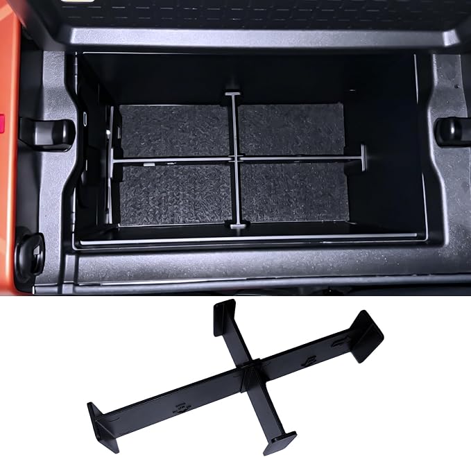 For 2026 Toyota RAV4 2PCS Center Console Organizer ABS Armrest Lower Insert Storage Dividers, 6th Gen Hybrid&Plug-in Hybrid Interior Accessories - Not for Limited