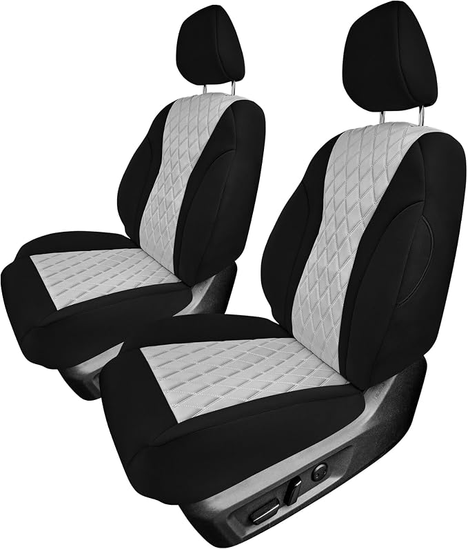 FH Group Custom-Fit Car Seat Covers Specifically Made for 2021-2026 Nissan Rogue, Front Set Gray Ultraflex Neoprene Waterproof Automotive Seat Cover