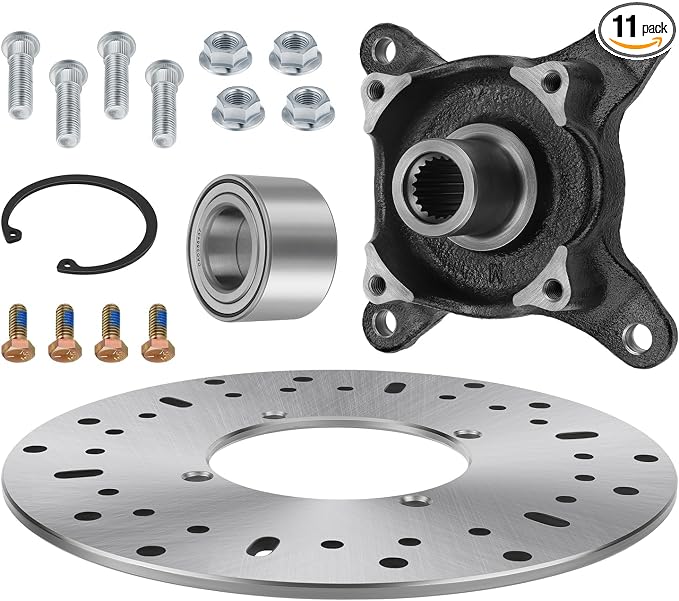 M MATI Front Wheel Hub with Bearing Studs & Brake Rotor for Polaris Ranger 500 570 Full-Size 2016-2024 Ranger EV 2017-2022 PRO-XD-Mid-Size