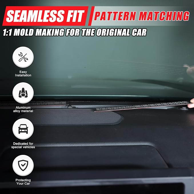 Daeiclru Center Console Dashboard Air Vent Grill Panel Cover Compatible with Toyota Tacoma 2024 2025, Air Outlet Anti-Blocking Trim Dashboard Grille Cover 4th Gen Tacoma Accessories (Middle)