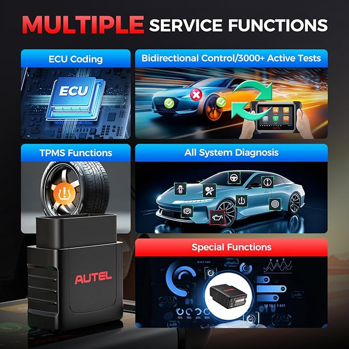 Autel MaxiSys MaxiVCI VCI Mini Bluetooth Diagnostic Interface, 2026 Vehicle Wireless Dongle, Work with Autel Scanner MaxiCOM MK808BT PRO MK808Z-BT MP808BT Pro MK808S-TS MX808S-TS MP808S-TS MK808TS