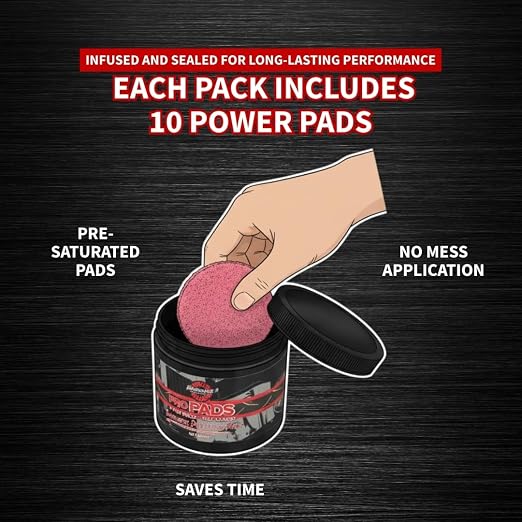 Renegade Pro Pads – Pre-Saturated Red Metal Polishing Pads for Aluminum & Stainless Steel – 10-Pack for Hand Application, Infused with Pro Red Polish