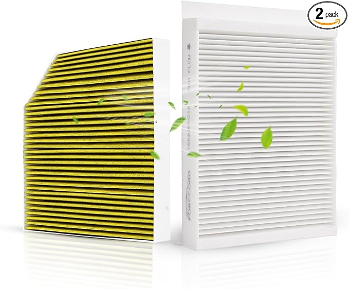 Cabin Air Filter Kit for 2015-2023 Mercedes C300, 2016-2022 GLC300, 2017-2019 E300, 2020-2023 E350, 2021-2023 E450 - Activated Carbon- Replacement Accessories #2058350147 1668300218