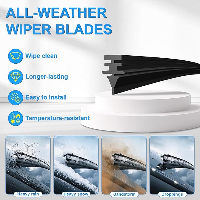 CJPPPZIW® Windshield Wipers -26"+18" Replacement for 2016-2021 Honda Civic/2016-2022 Honda HR-V/2003-2007 Accord,OEM Quality Premium All-Season Wiper Blades (Set of 2)