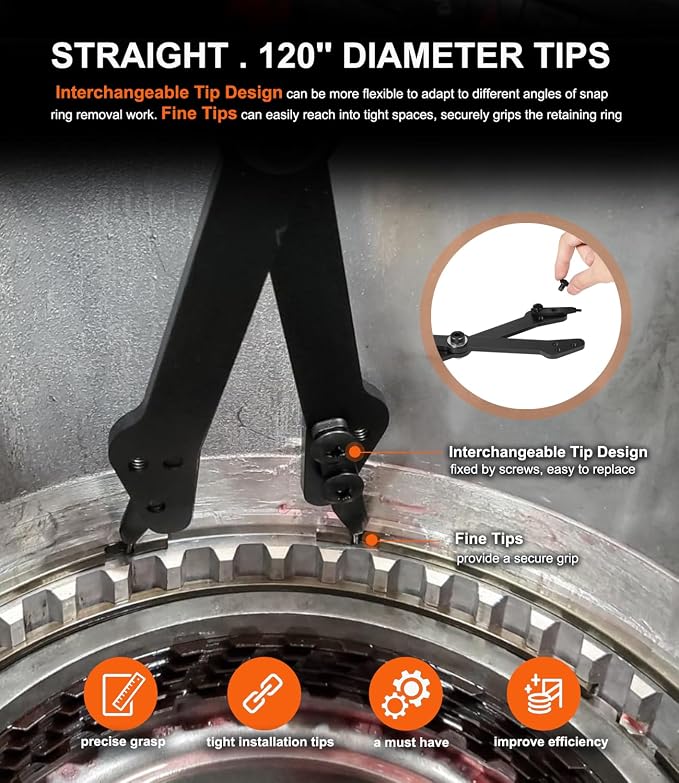 1489-26" Internal Retaining Ring Pliers - Heavy Duty Transmission Snap Ring Tool for GM 6L80, 6L90, 5L40, 5L50, 6L50 | 26-Inch Extra Long Professional Pliers