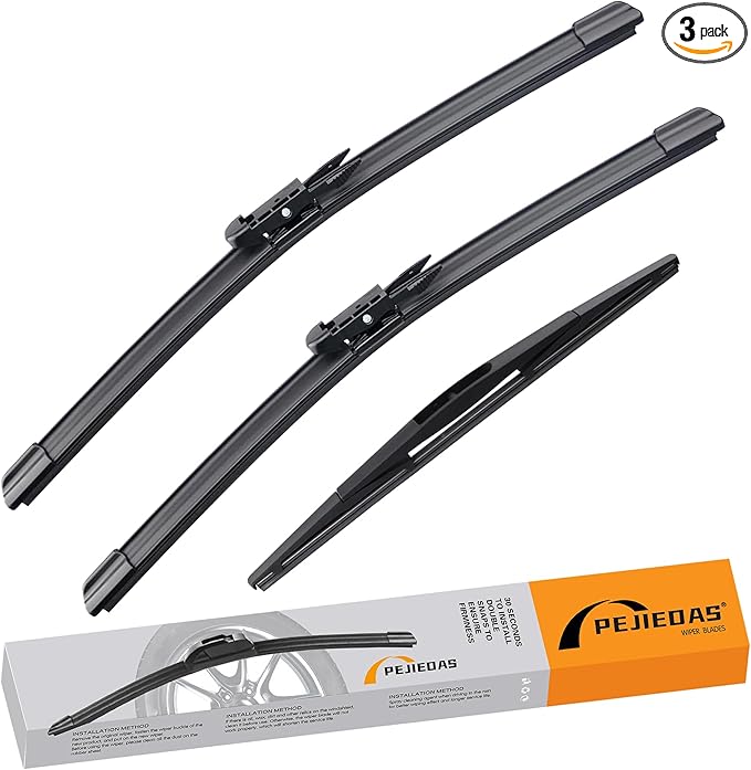3 x OEM Wiper Blades, Replacement Wiper Blades for Chevrolet Aveo Sonic 2012-2017,Holden Barina 2011-2017 (26“ & 15” Front Wipers + 11” Rear Wiper Blades)