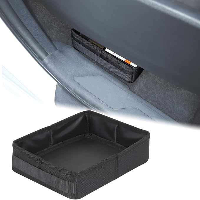 Aunginsy 1PCS Front Row Under Seat Storage Bag Compatible with Toyota Tundra 2022-2025 2026, Car Driver or Passenger Underseat Hidden Organizer Tray Storage Bag Tool Box with Handle Accessories