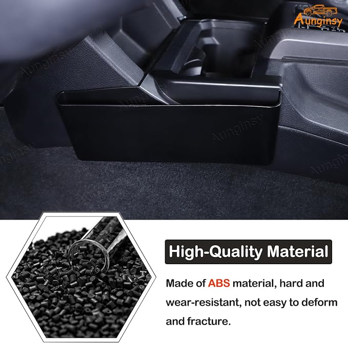 Aunginsy Gear Shift Storage Organizer Tray Compatible with Toyota Tacoma 3rd Gen 2016-2023 Center Console Organizer Left & Right Side Hanging Storage Box ABS Accessories, Not Fit Manual Transmission