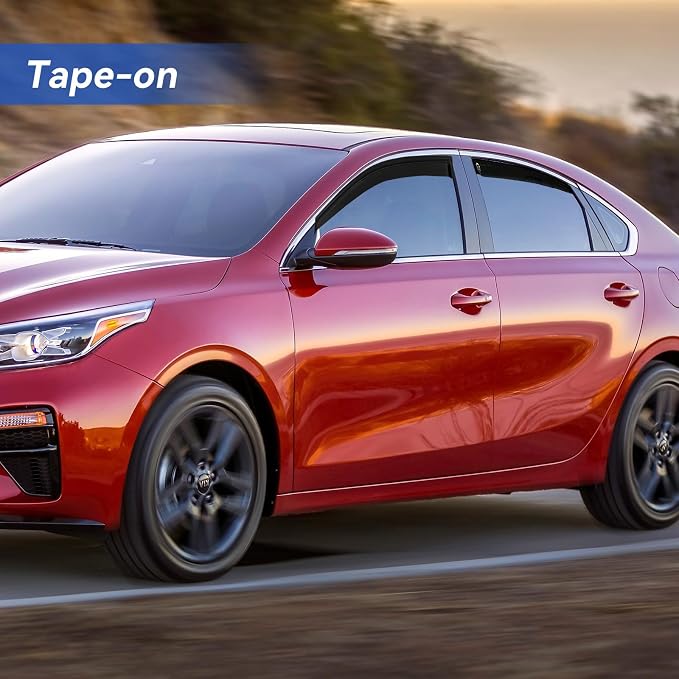 Window Visors Rain Guards for 2019 2020 2021 2022 2023 2024 Kia Forte, Out-Channel Window Vent Wind Deflectors Visors Shades for 19 20 21 22 23 24 Forte