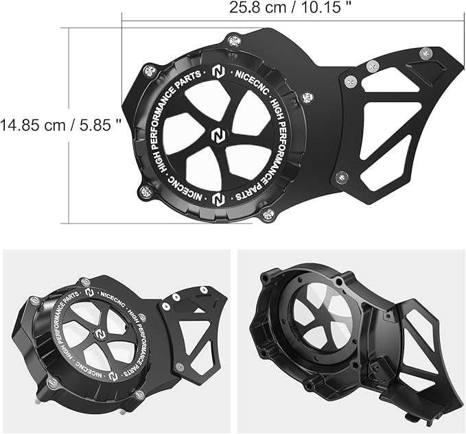 NICECNC Sprocket Protector Engine Crankcase Guard Compatible with Yamaha Blaster 200 YFS200 1988-2006, See Fitments, Replacement for 2XJ-15411-00-00 Black