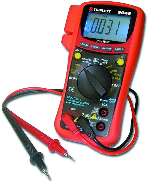 Triplett 9045 True RMS CAT III 6000 Count Digital Multimeter with Certificate of Calibration to NIST
