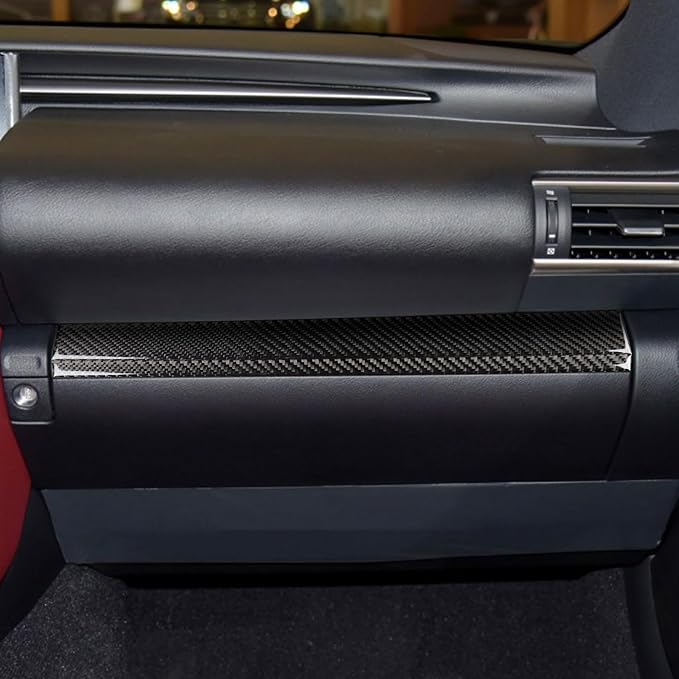 Soft Carbon Fiber Car Interior Passenger Storage Strip 2/Piece Decorative Sticker for Lexus RC300 350 200T 15-24 Carbon Fiber Interior Accessories