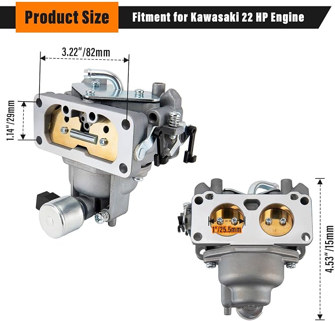 FH661V Carburetor Compatible with Kawasaki FH641V FH661V FH680V FH721V FX850V (Carburetor)