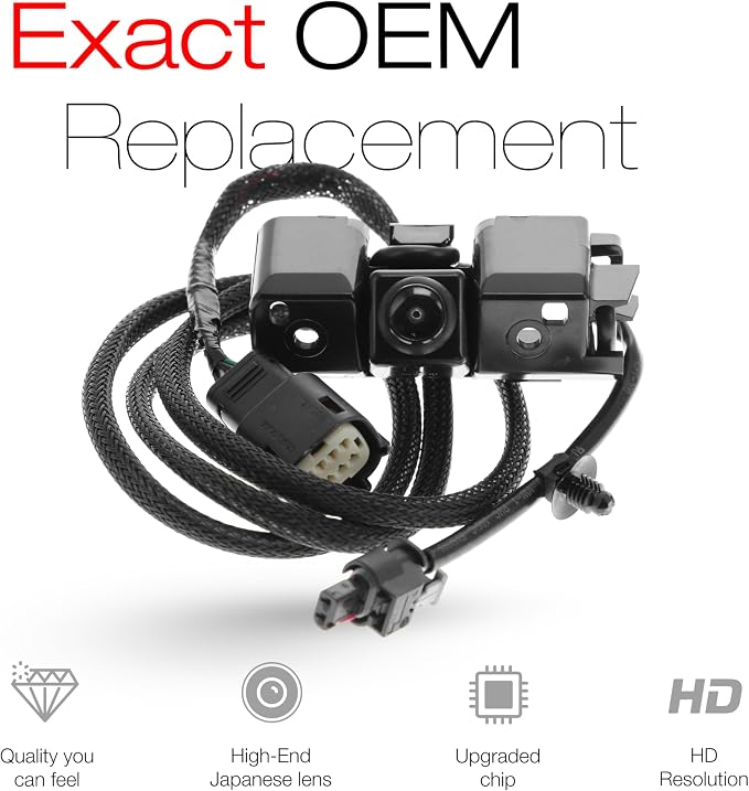 Backup Camera Compatible with 2016-2019 Chevy Silverado, GMC Sierra - OEM Replacement Reverse Camera 84062896, 590-111