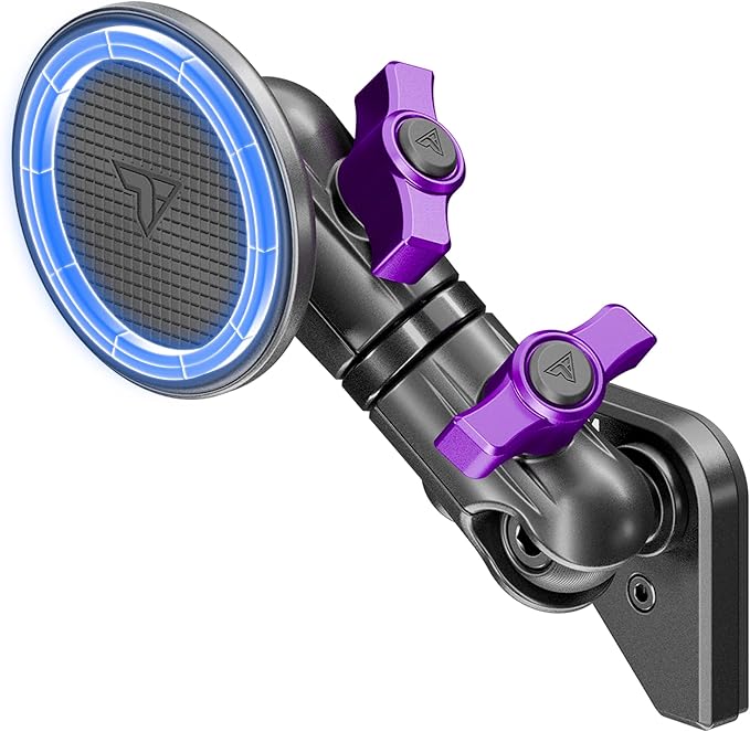 Tackform Link Vent Mount Magnetic Phone Holder - Compatible with MagSafe, BlueCruise, 2021-2025 Ford F150 & Raptor, 2023-2025 Ford Super Duty | Aluminum | 3.5" Arm | Purple