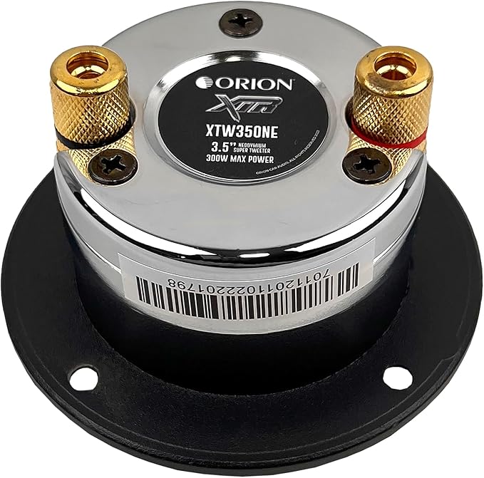 ORION XTR Series XTW350NE 3.2” Super Bullet Neodymium Tweeter | Aluminum Diaphragm, 1” Voice Coil, 110W RMS, 440W Max, Built-in Crossover - Pro Car Audio Tweeter (Pair)
