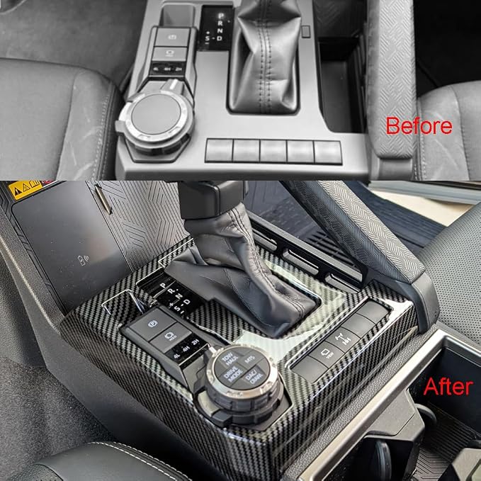 for Toyota Tacoma 2024 2025 2026 for 4Runner 2025 2026 Interior Accessories Steering Wheel & Gear Shift Panel Cover ABS Decorative Frame Trim