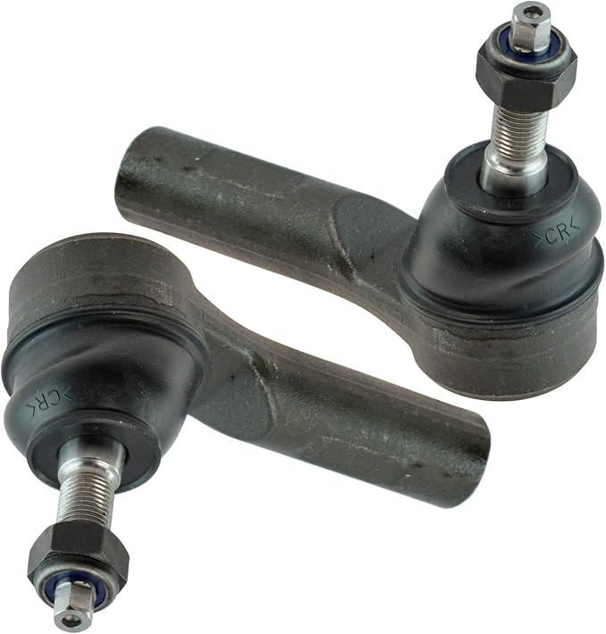 TRQ Outer Driver and Passenger Side Tie Rod Set 2 Piece Compatible with 05-07 Ford Escape Hybrid, 09 Ford Escape 14mm Thread Tie Rods, 10-12 10-11 Mercury Mariner, 10-11 Mazda Tribute