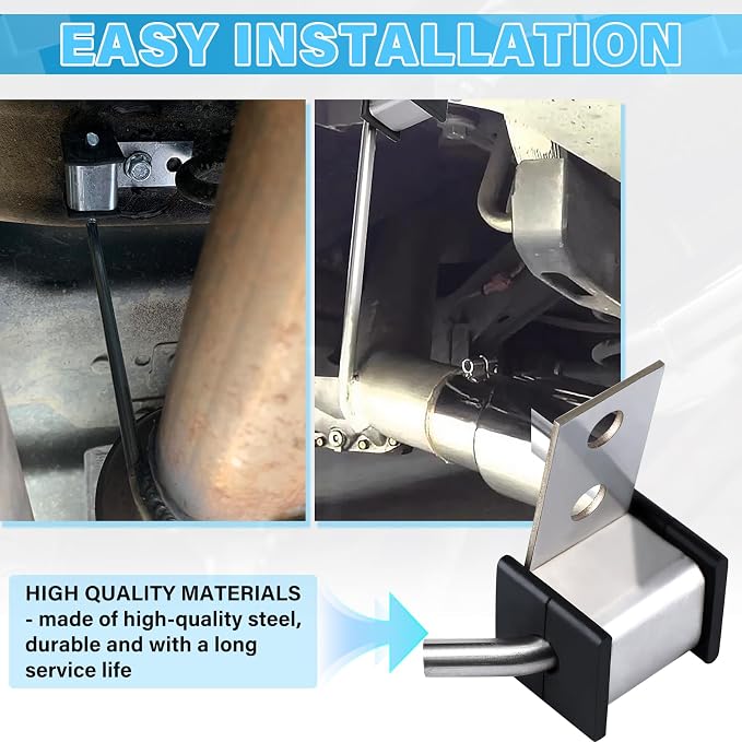 Universal Stainless Steel Exhaust Hanger Heavy-duty Exhaust Hanger Rod Exhaust Pipe Hanger Bracket Weld On - 3/8" Rod 11" Long(4 PCS)
