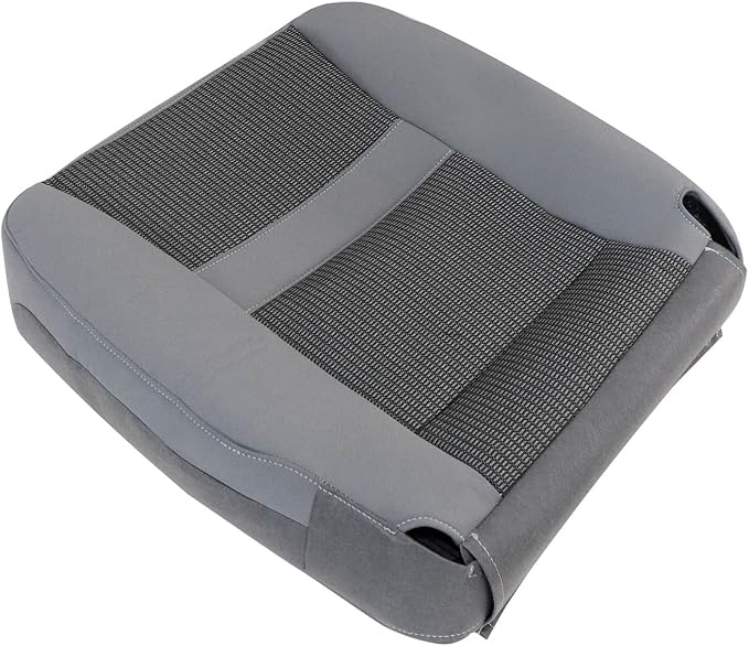 Priprilod Gray Cloth Front Passenger Side Bottom Replacement Seat Cover & Top Lean Back Cover Compatible with Dodge Ram 2500 3500 4500 5500 2006 2007 2008 2009 2010
