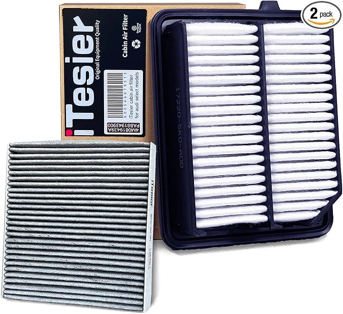 Engine & Cabin Air Filter Kit for CRV 2.0L Hybrid (2020 2021 2022), Replaces 17220-5K0-A00, 80292-TF0-G01