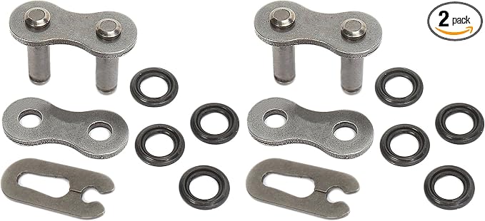 JT Chain JTC530X1RSL (530 Series) Black Steel X-Ring Clip Type Connecting Link (Pack of 2)