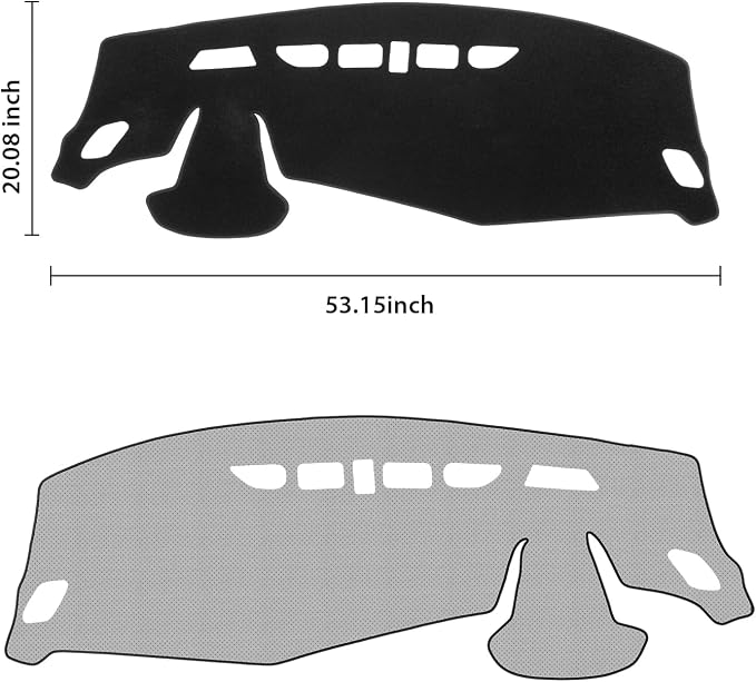 KUST Black Dash Cover for Chevrolet/Chevy Trax 2024 2025 2026 Polyester Dashboard Cover Non-Slip Interior Accessories for Chevrolet/Chevy Trax Custom Fit Dash Mat Sunshade Windshield No Glare
