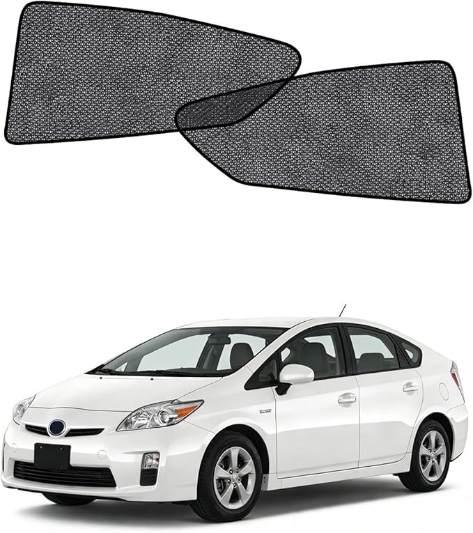 Car Window Shades for Toyota Prius Hatchback(2010-2015), 2-Pack Rear Window Sun Shades for Baby – Breathable Mesh, UV & Heat Blocker, Privacy Protection for Camping, Travel, Sleep & Nursing