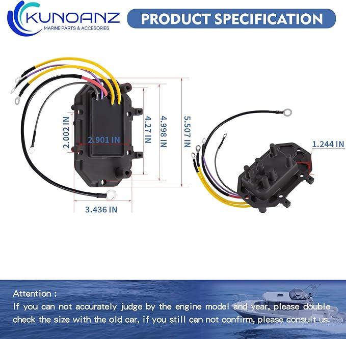 193-3689 583266 583689 35-Amp Voltage Rectifier Regulator for Johnson&Evinrude 185 200 225 250 275 300 HP Ourboard 6&8-Cyl.0583689,0584424,0586000,0586272,0583266,0777674,Mercury:878334;Sierra:18-5832