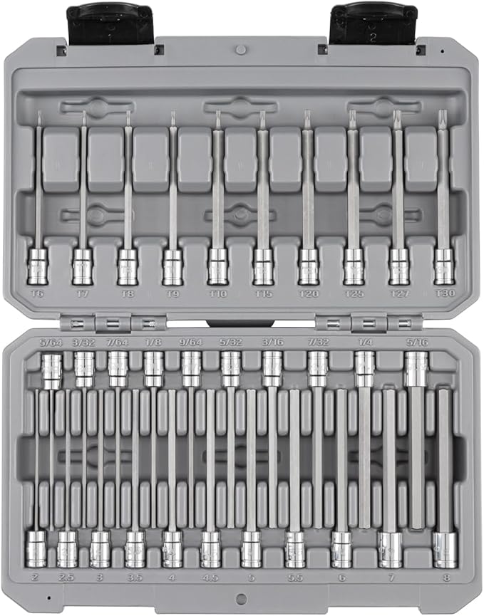 TEKTON Long Hex and Torx Bit Socket Set, 31-Piece | SHB90303
