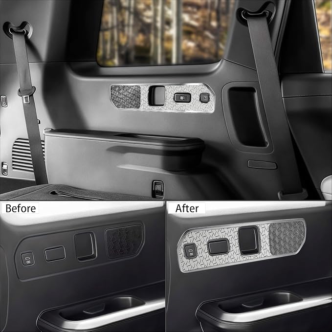 Stainless Steel Chrome Rear Trunk Speaker Cover Car Speaker Protection Trim Cover Compatible with Kia Telluride 2027 Accessories (Silver)