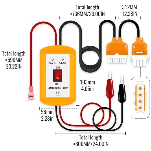 ECMPro Universal ECM Motor Tester for Electronically Commutated Motors 24 Inch Leads Provides Go/No Go Results No Batteries Required ECM Motor Tester HVAC