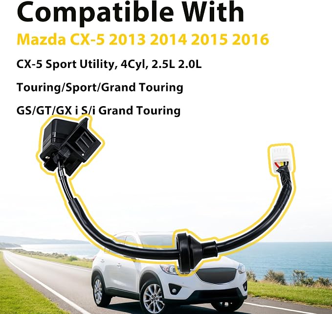 Rear View Backup Camera Compatible with Mazda CX-5 2013-2016 Parking Assist Camera Replace#MA1960108, K01567RC0A, K01567RC0,KD3367RC0,KD3367RC0A,KD3367RC0B, KD3367RC0C