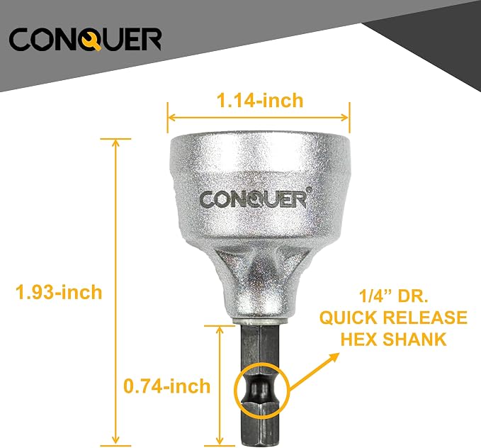 CONQUER Precision Tool Kit Bundle: Magnetic Socket Extension Set + Deburring External Chamfer Tool