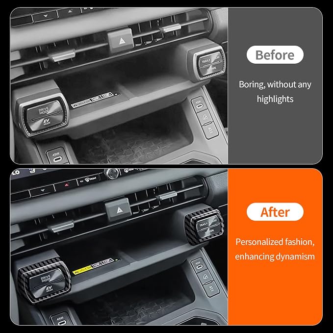 Console AC Switch Panel Trim Compatible with Toyota RAV4 XLE Premium/LE/SE/XSE/Limited/Woodland 2026+, Wireless Charging Area Button Frames, Drive Mode Switch Knob Frame for RAV4 2026 2027 (Red)