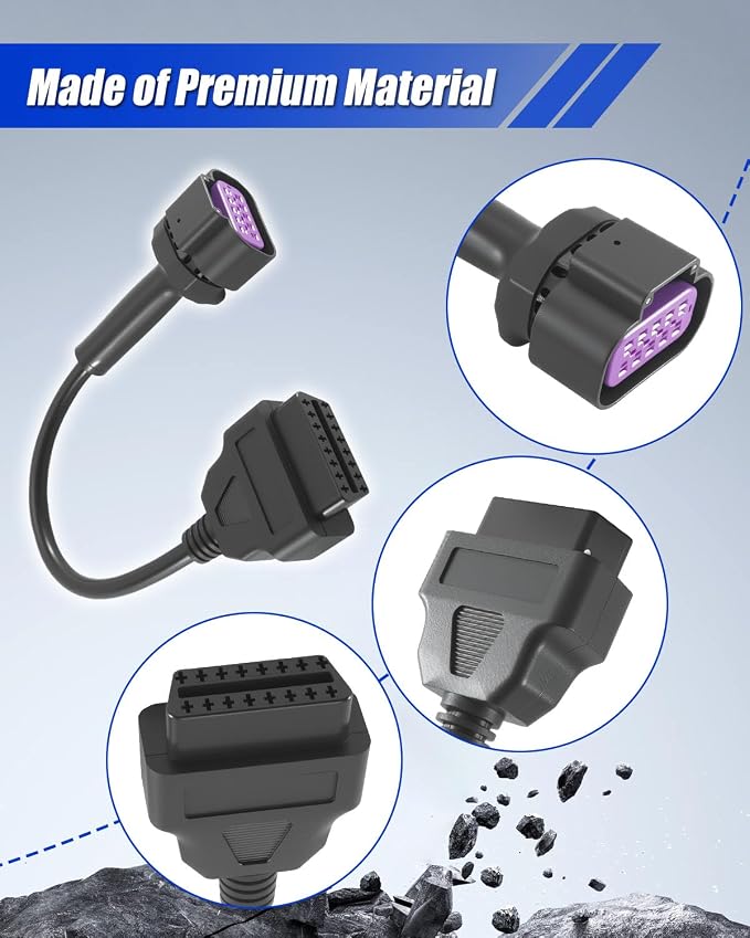 OBD2 Adapter 10-Pin Cable Fit for Mercury MerCruiser Cummins DTS Fit for Jaltest JDC617A