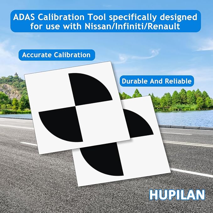 ADAS Aluminum LDW Pattern Board Compatible with Nissan/Infiniti/Renault | Static Camera Aiming Target, ADAS Calibration Tool For LDW Setup. Helps Improve Vehicle Alignment Accuracy