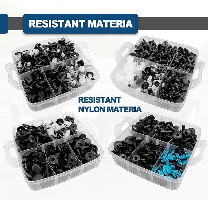 1101PCS Car Door Trim Panel Clips Kit, Car Retainer Clips Auto Push Pin Rivets Set - 32 Most Popular Sizes and 1 Pcs Fastener Remover Remover for GM Ford Mazda Chrysler Benz Subaru Toyota Honda