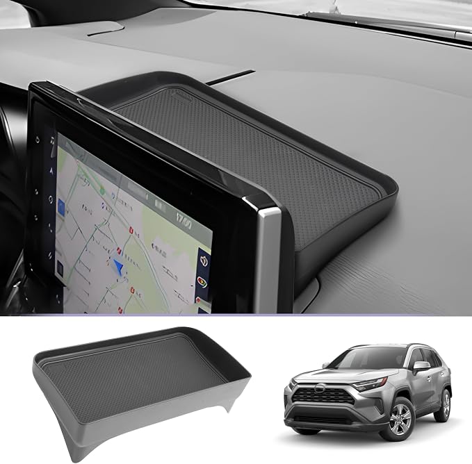 LUWU 2025 RAV 4 Dashboard Storage Tray Compatible with 2019-2022 2023 2024 2025 Toyota RAV 4 Center Console Display Box Hidden Tray Behind Screen 2025 RAV 4 Accessories