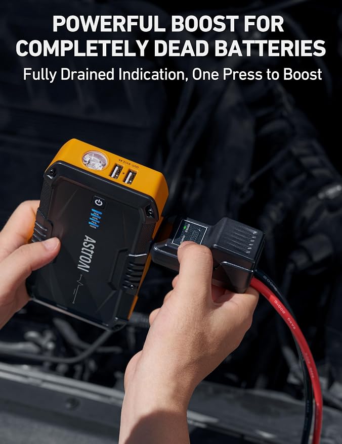 AstroAI S8 Car Battery Jump Starter with Car Battery Tester