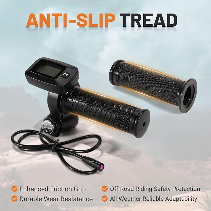 Upgraded E-Bike Throttle 48V w/M Button Fits for Tutti/Tutto/Tuttio Soleil01 Electric Dirt Bike Soleil 01 Only New Version (with M), Non-Interchangeable with Old Throttle (Without M)